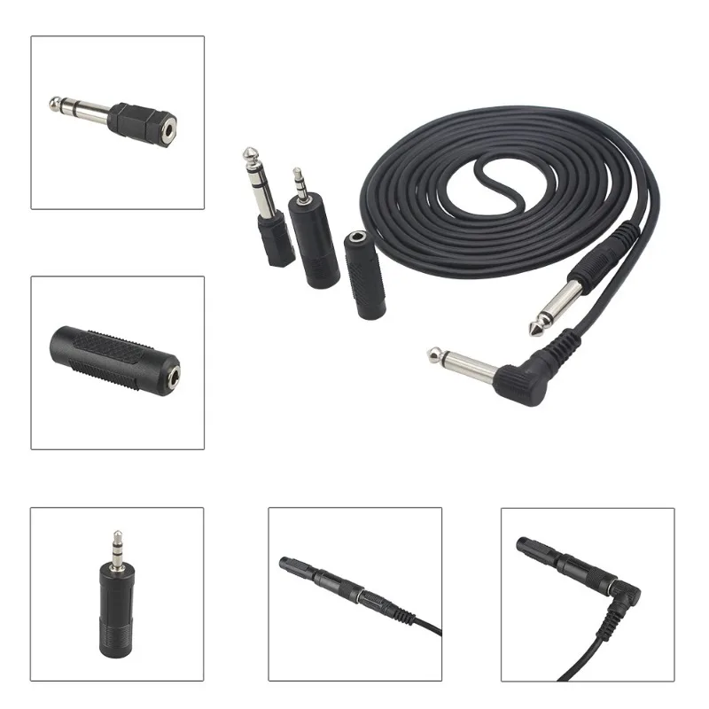 

Гитарный кабель, провод, бас, электрическая коробка, аудиокабель, гитарный кабель с шумоподавлением, цветной Плетеный экранированный кабель 3 м