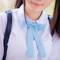kawaii women solid color long bowtie tie japanese school girls jk uniform students girls necktie cosplay lolita gravata borbolet