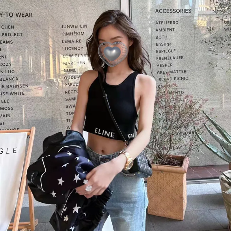 Трикотажные майки MONMOIRA с круглым вырезом женские повседневные летние эластичные