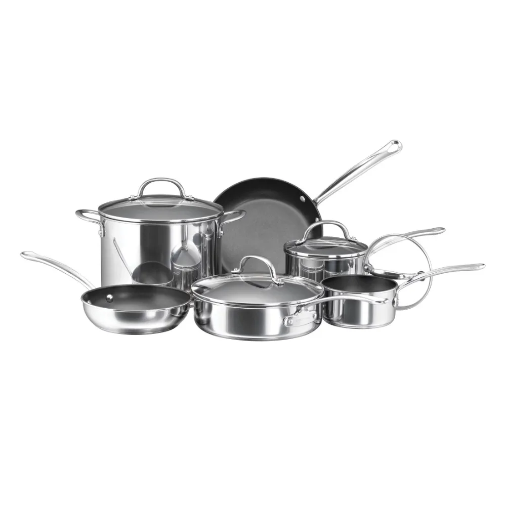

Farberware Millennium Stainless Steel Nonstick Cookware Set, 10-Piece