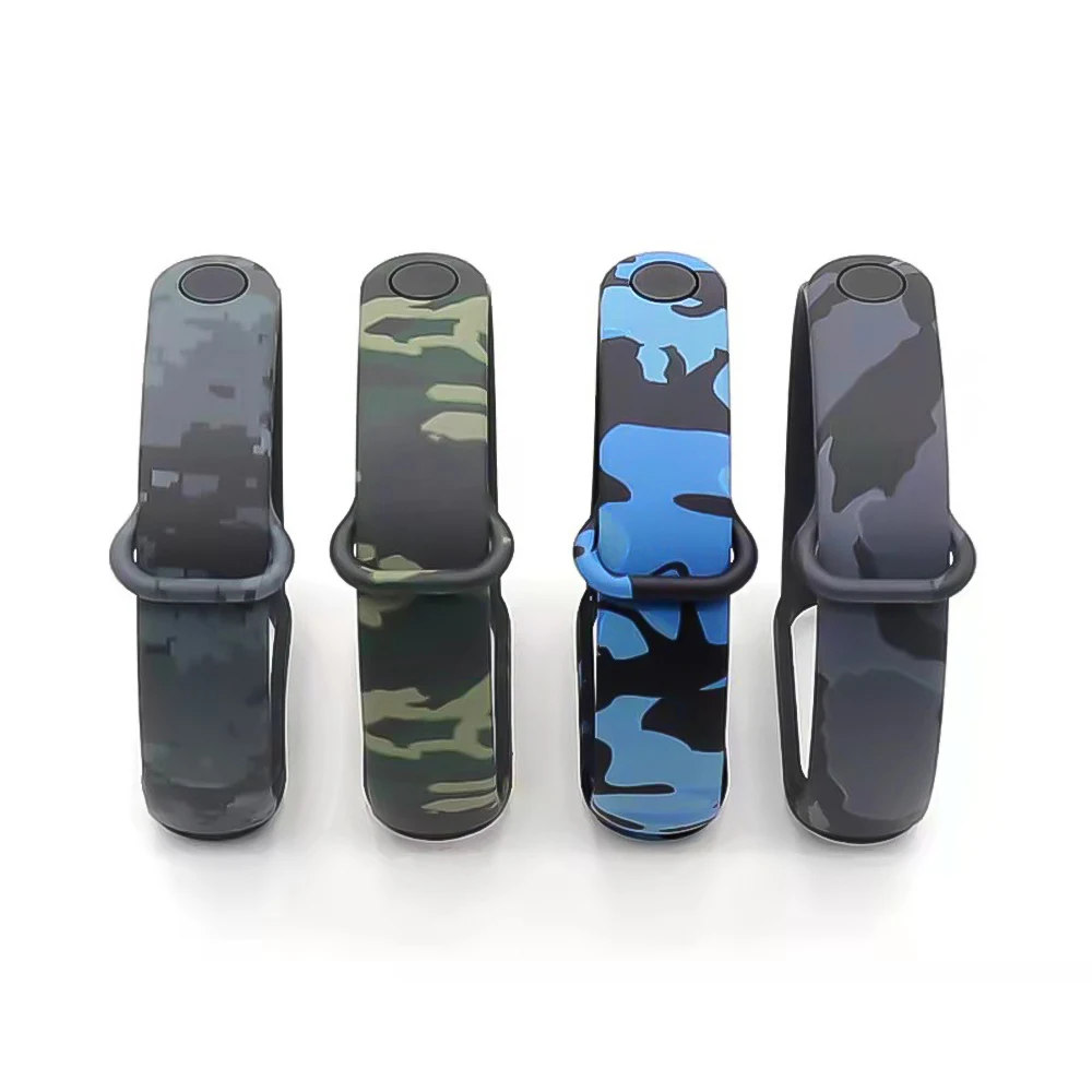 Camouflage Silicone Strap for Miband 7 6 5 4 Smart Watch Wrist Straps for Xiaomi Mi Band 6 5 4 Replacement Wristband Bracelet