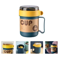 304 stainless steel student soup cup breakfast milk cup with tableware portable sealed carry on cup