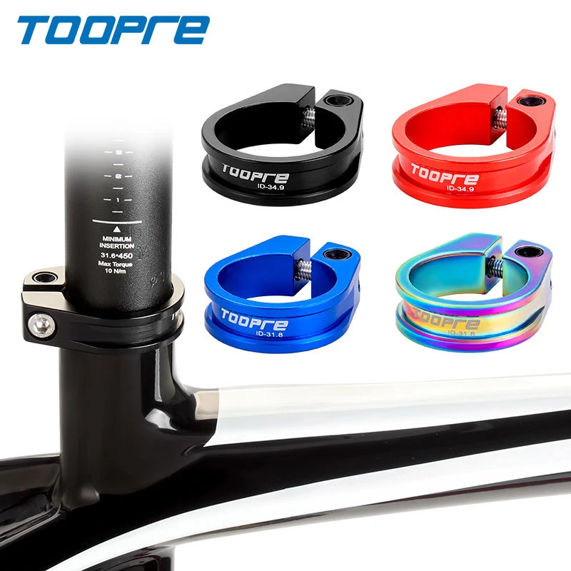 

TOOPRE 31.8MM/34.9MM MBT Bike Seat Post Clamp Aluminum Alloy Ultralight Bicycle Lock Seat Clamp Cycling Part Seatpost Clip
