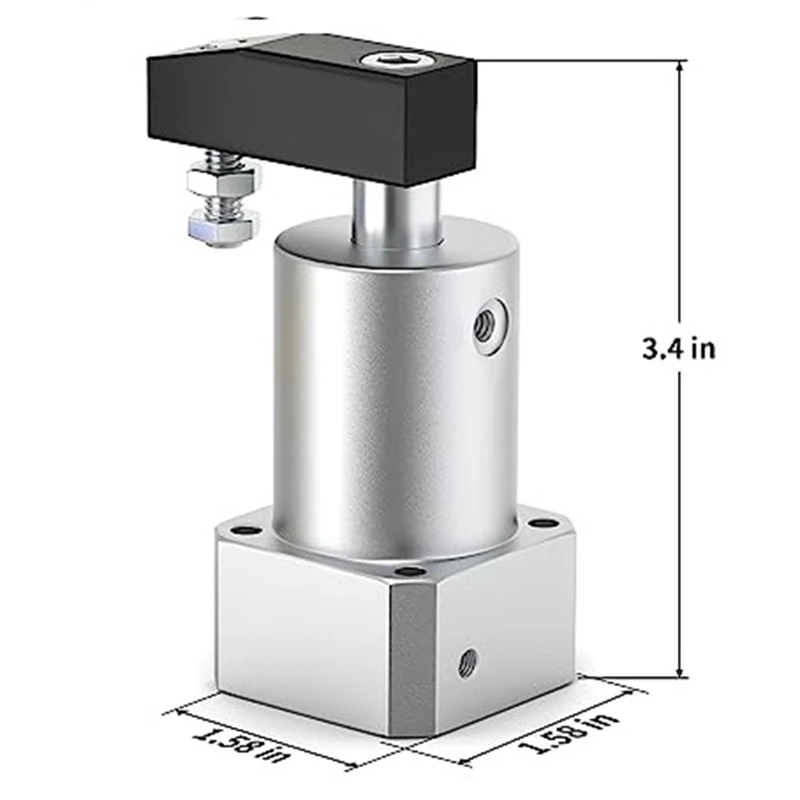 Пневматический правый поворотный цилиндр пневматический угол 90 градусов