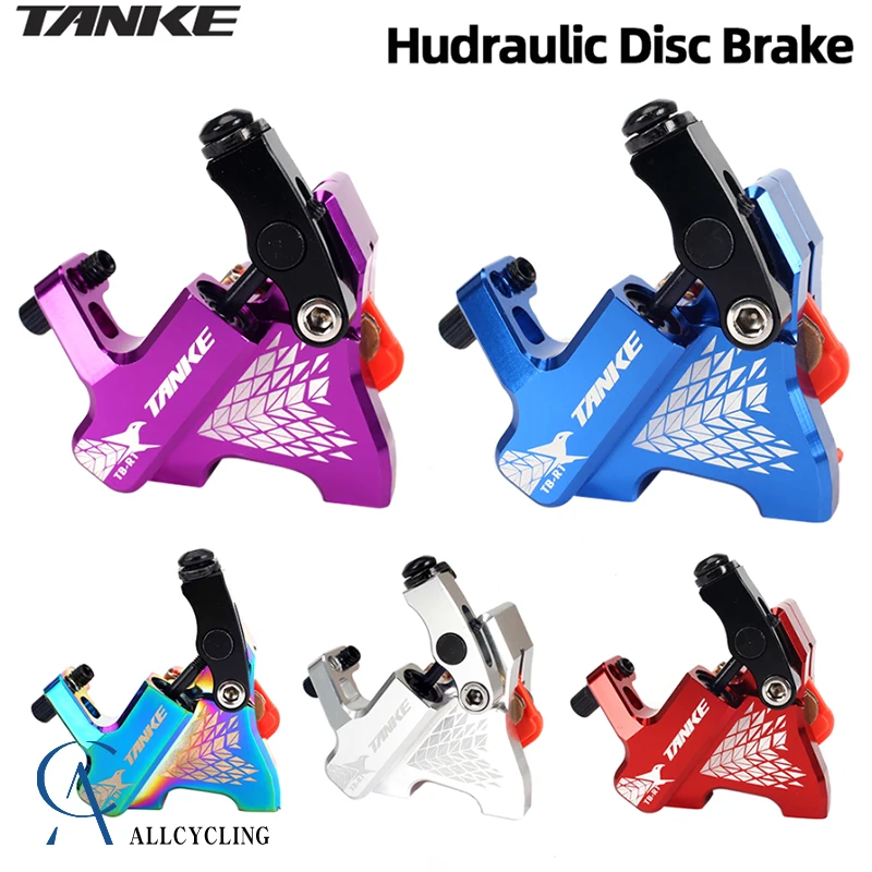 

TANKE Road Bike Gravel Hydraulic Disc Brake Clamp 140mm Rotors 160mm CNC Line Pulling Bicycle Oil Pressure Calipers Front Rear