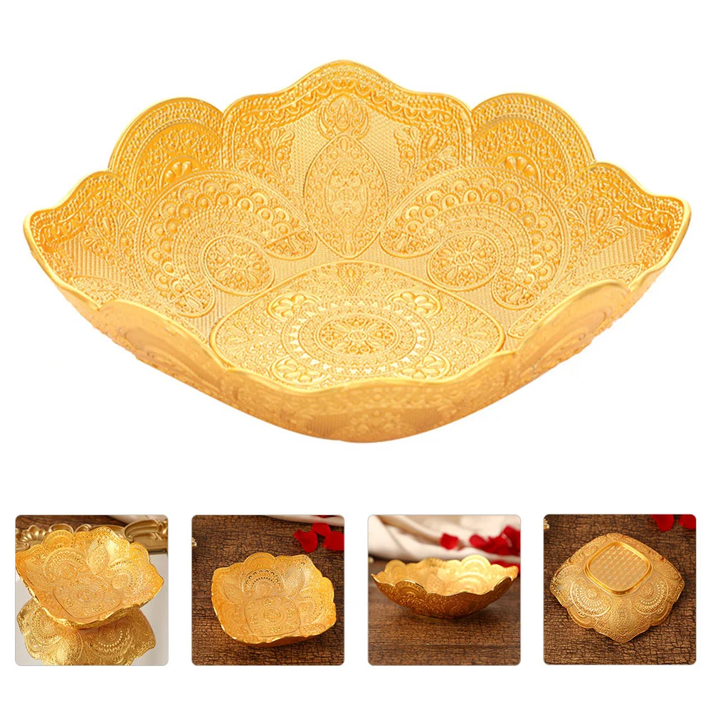 

Delicate Fruits Serving Tray Chic Pastry Plate Metal Fruit Display Tray