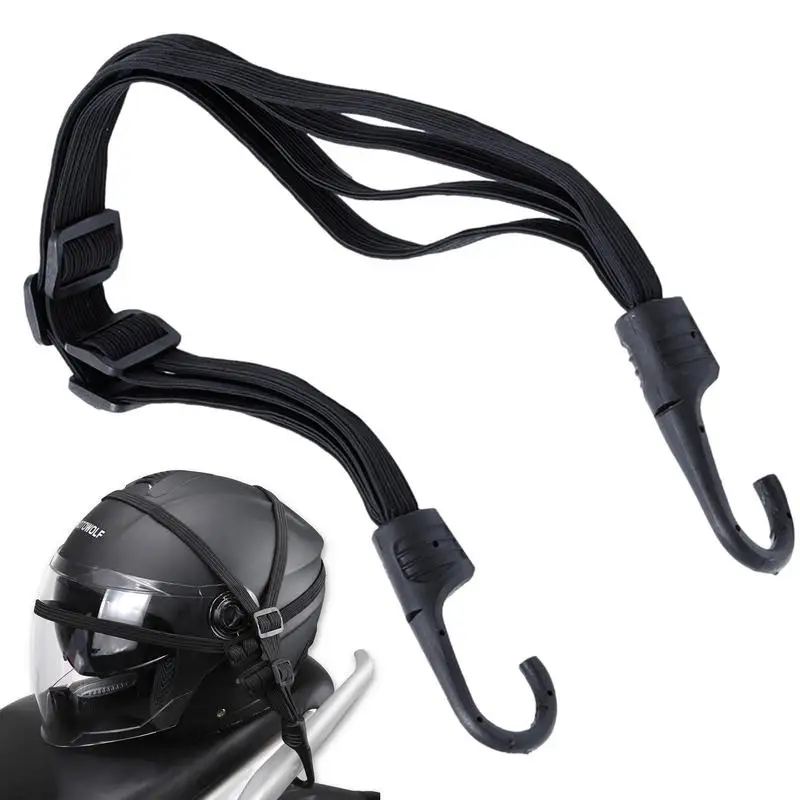 

Motorcycle Helmets Rope Black Motorcycle Helmets Luggage Rope With 2 Hooks Strength Retractable Helmets Luggage Elastic Rope