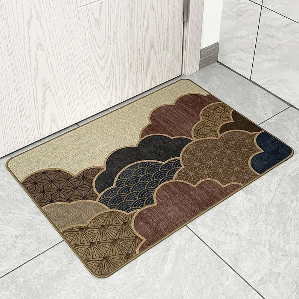 

Non Slip Absorbent Foot Pads Thick Flax Bathroom Rugs Soft Bath Mats for Bathroom Extra Absorbent Floor Mats Bath Rugs