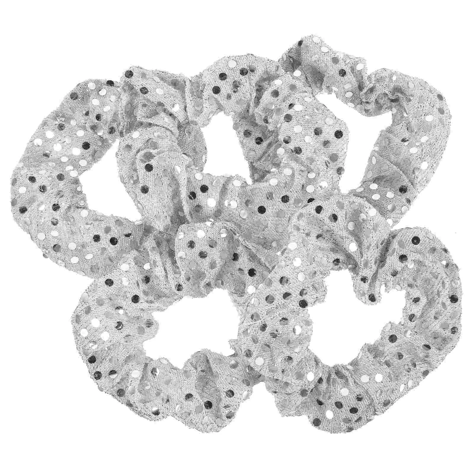 

5pcs Christmas Hair Scrunchies Sequin Ponytail Holders Christmas Hair Rope Sequin Hair Scrunchies Hair Ties Ropes for Party