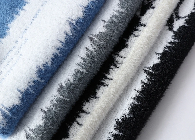 Mink Fluff Jacket 15-year-olds 13 Junior High School Students 12 Children Half High Neck Thick Knit Bottom