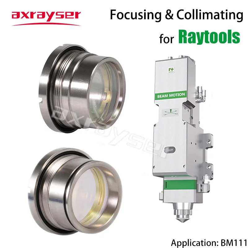 Raytools BM111 Laser Collimating & Focusing Lens D30 F100 F125 0-3KW with Lens Holder for Fiber Cutting Head Optical Silica JGS1