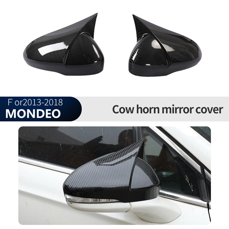 

Carbon Fiber Car Door Side Rearview Mirror Cover Side Mirror Cap Sticker Trim For Ford Mondeo/Fusion 2013 -2018