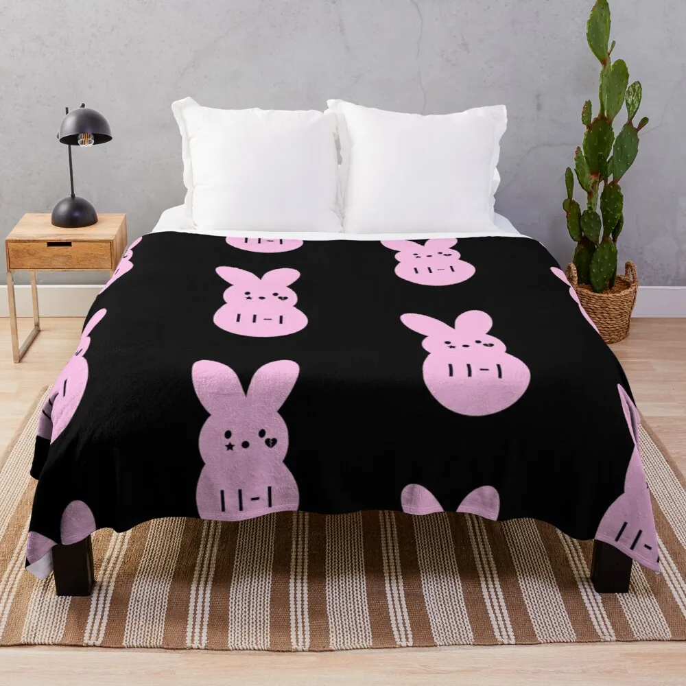 

Lil Peep Inspired Peeps Plush Bunny Throw Blanket fur throw blanket