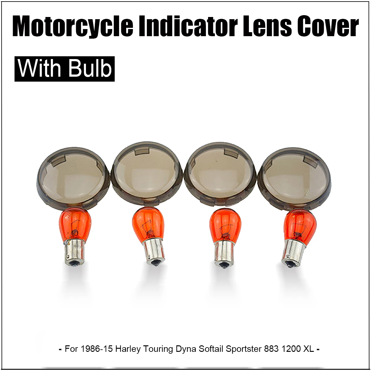 Световой индикатор поворота мотоцикла крышка дымовой линзы с лампочкой Для 1986-15