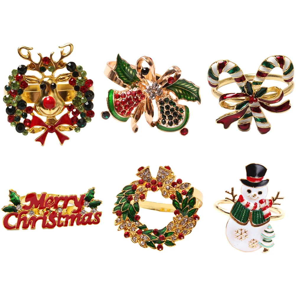 

Napkin Rings Holiday Holdertable Wedding Christmas Favors Party Centerpieces Dining Metal Decorative Clasps Serviette Buckles