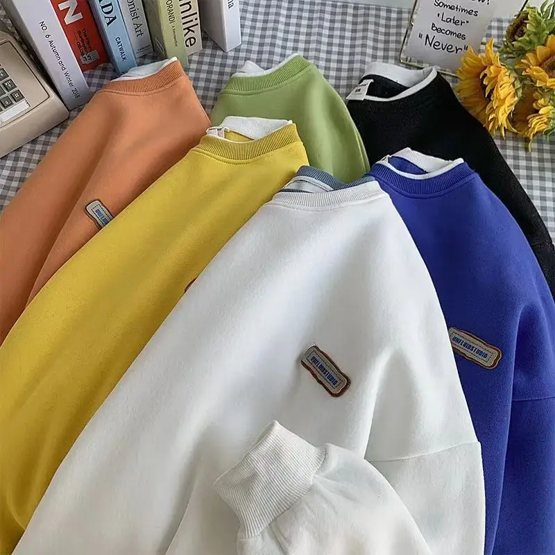 Толстовка женская с капюшоном винтажный свитшот в стиле Харадзюку Худи оверсайз