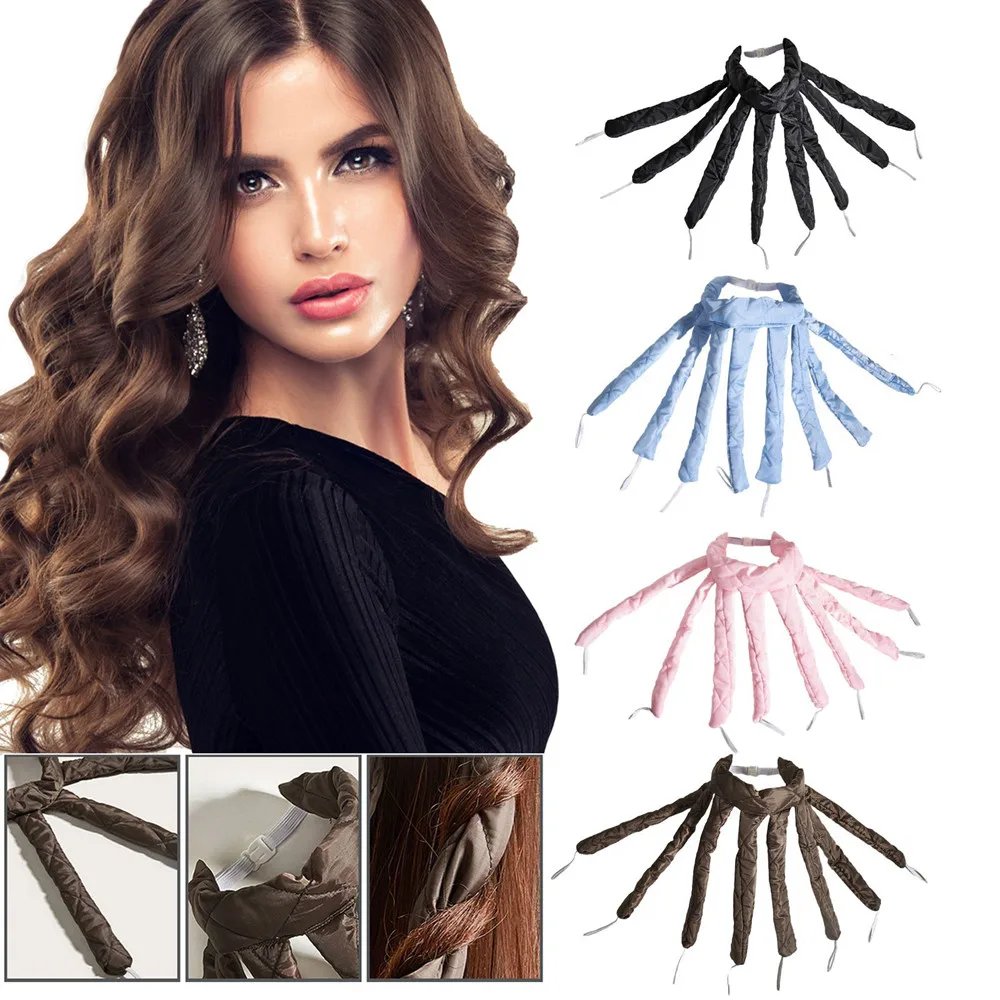 

Octopus Shaped Heatless Curling Rod No Heat Curly Hair Satin Lazy Hair Curler Silk Headband Sleeping DIY Hair Styling Tools