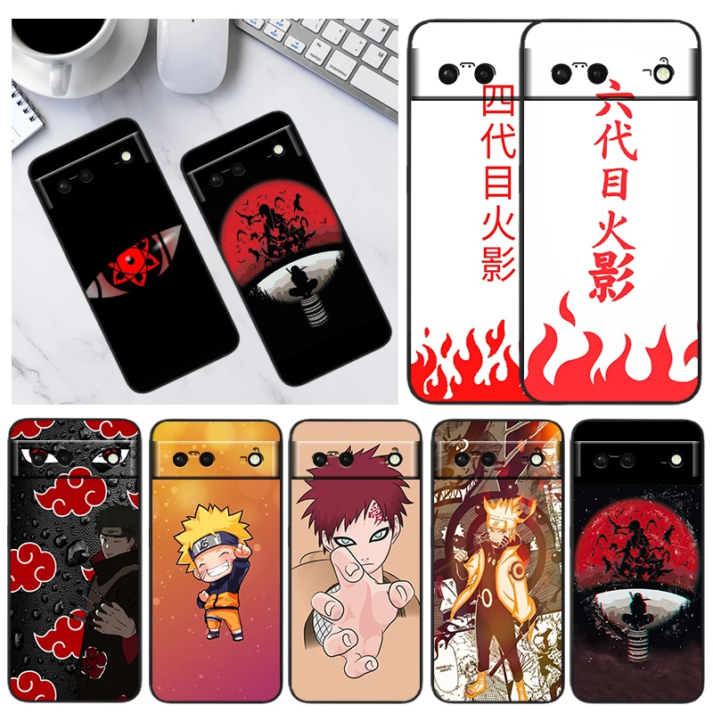 

Naruto Animation Logo For Google Pixel 7 6 Pro 6A 5A 5 4 4A XL 5G Black Phone Case Shell Soft Silicone Fundas Coque Capa