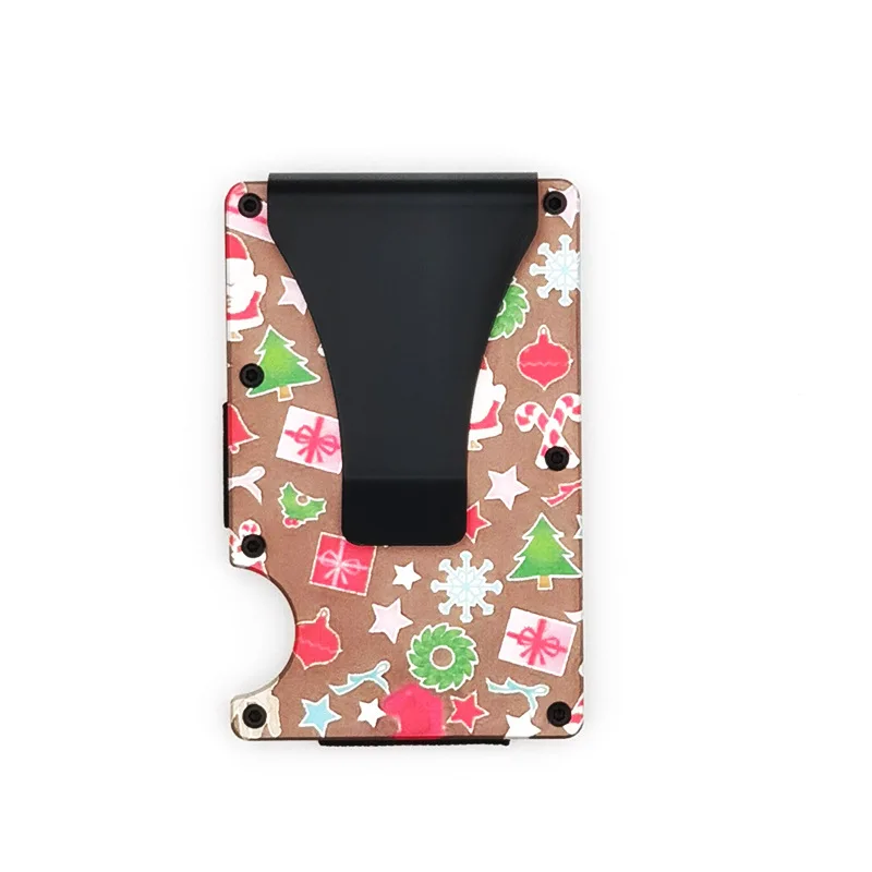 Christmas Gift Slim Wallet Men Tarjetero Billetero Hombre Rfid Card Holder Women Travel Wallets Small Thin Case Bank Customized