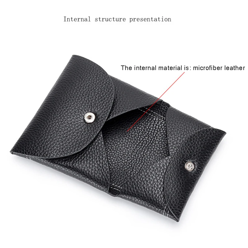 Genuine Leather Coin Purse for Women and Men Luxury Design Fold Credit Card Bag Brand Solid Money Bag Change Pouch Mini Wallet