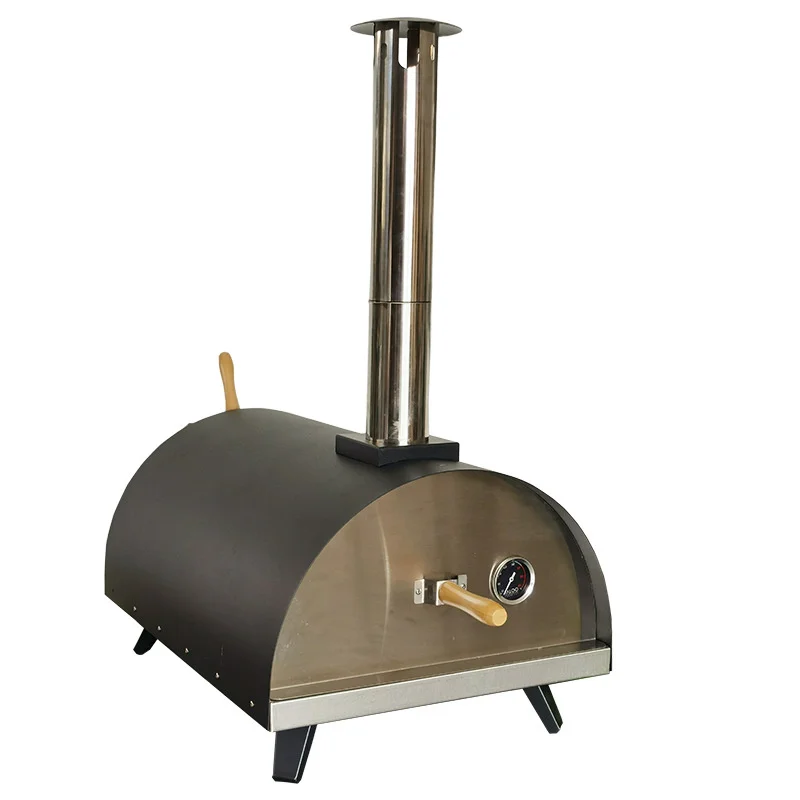 

Home Outdoor Wood Burning Fired Pizza Oven Pellet Portable Grill Charcoal BBQ Smoker