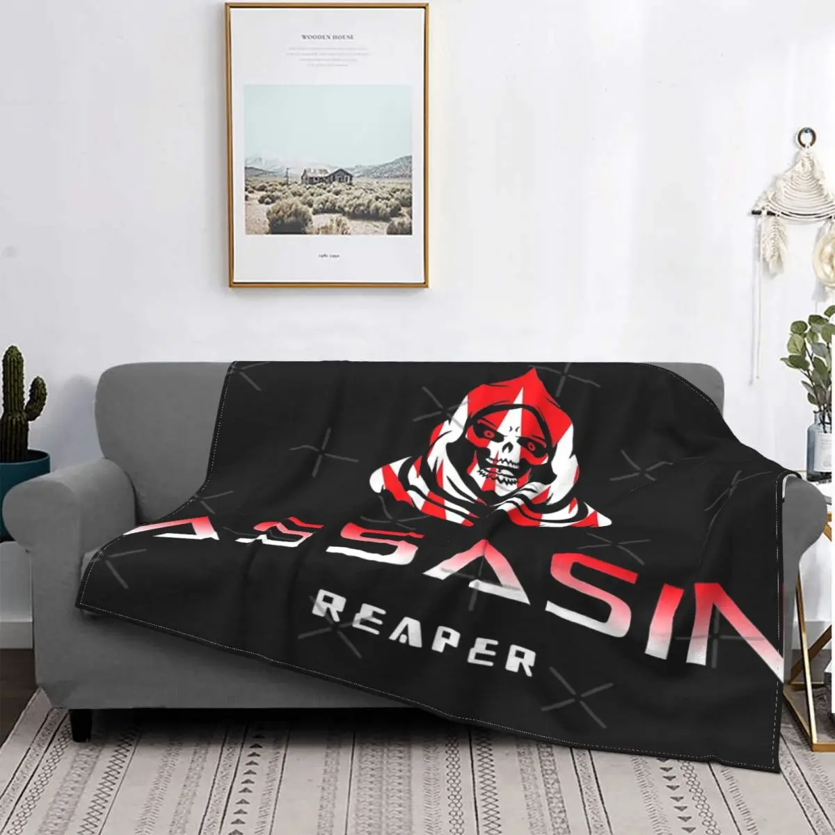 

Assassin-Manta de forro polar para cama, edredones a cuadros para bebé, colchas de verano