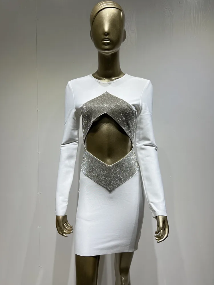 Женское осеннее вечернее платье сексуальное облегающее мини-платье