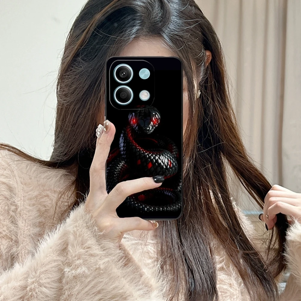 Модный чехол со змеиным крутым мобильным телефоном для Xiaomi Redmi Note 13 12 11 10 9 8 7 6 S A Pro