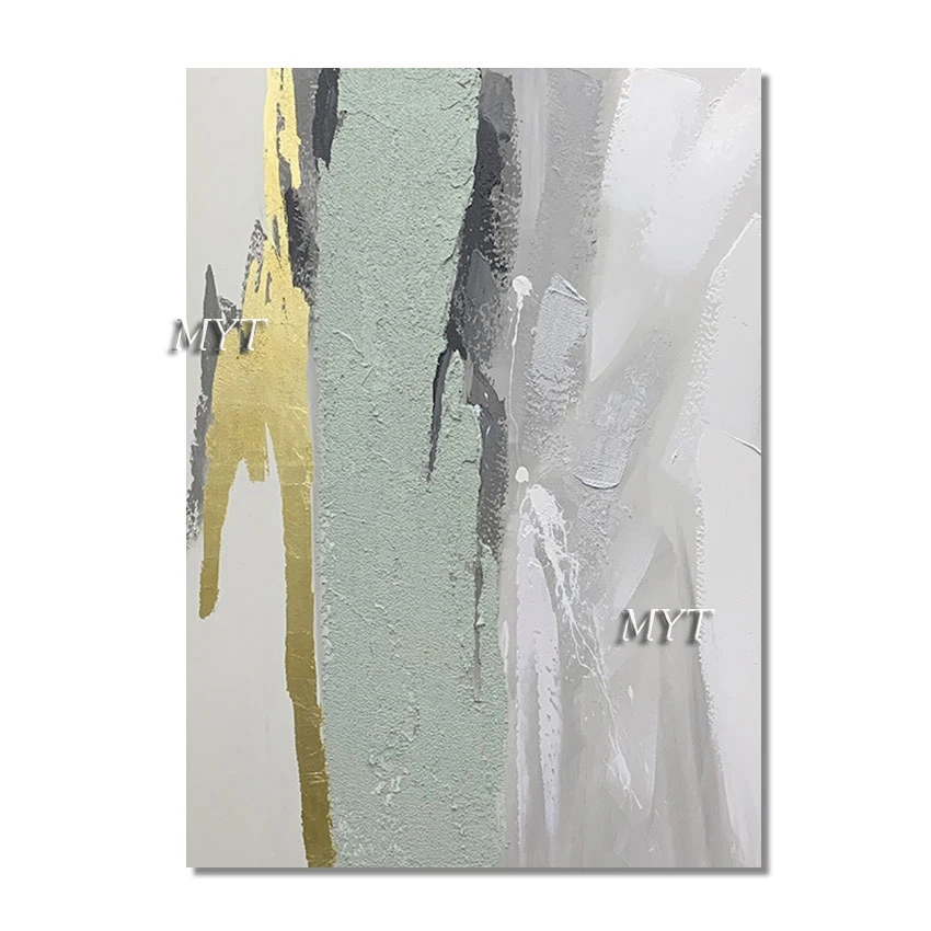 

Gold Foil Art Unframed Abstract modern painting Handmade Artwork Wall Art Modern Canvas Wall Pictures for Living Room Bedroom
