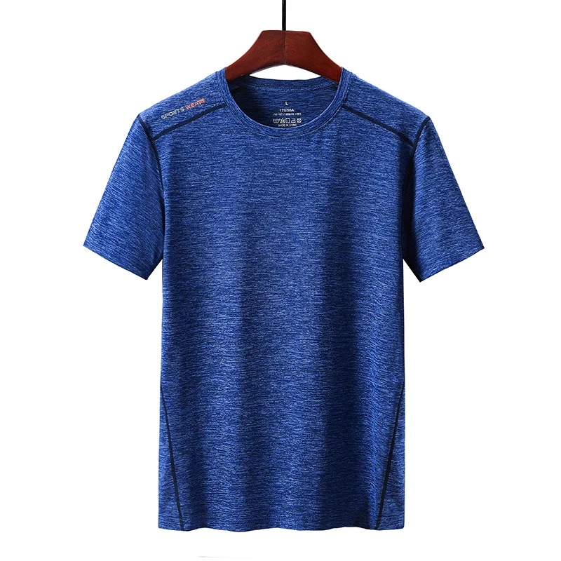 

2023 Summer New Quick Dry T-Shirt Men's Crewneck Fashion Short Sleeve Men's Outdoor Fitness Sports Casual Oversized 8XL T-shirt