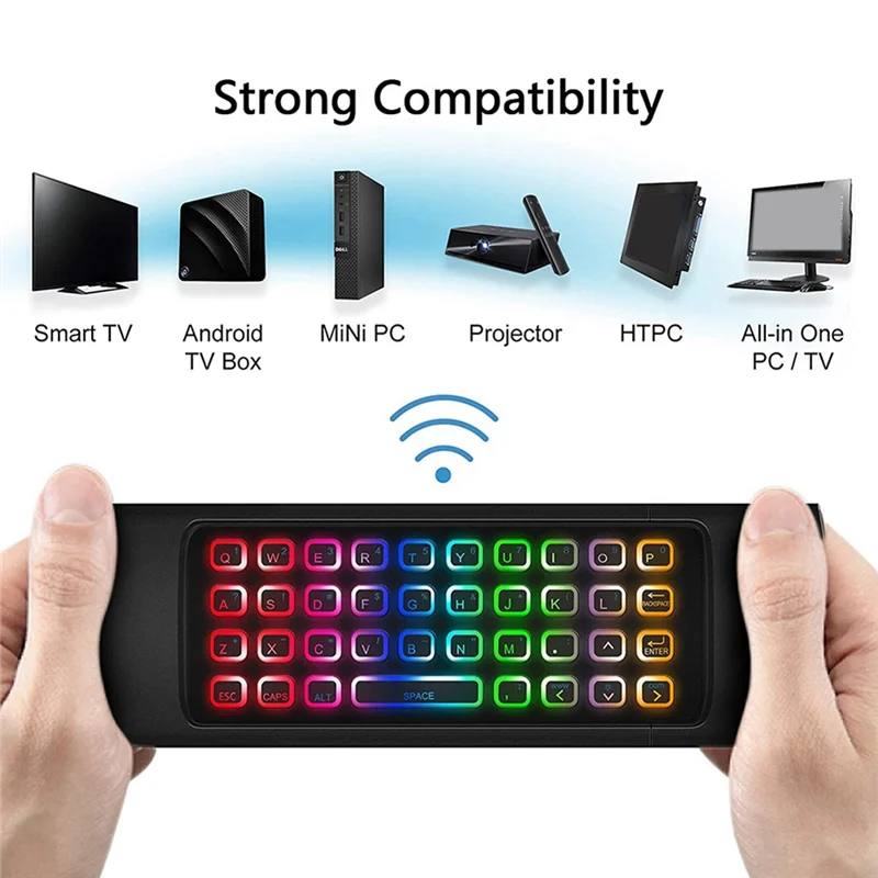 3X Air Mouse для Android Tv Box Мини Беспроводная клавиатура Remote с RGB подсветкой MX3 Pro IR Learning