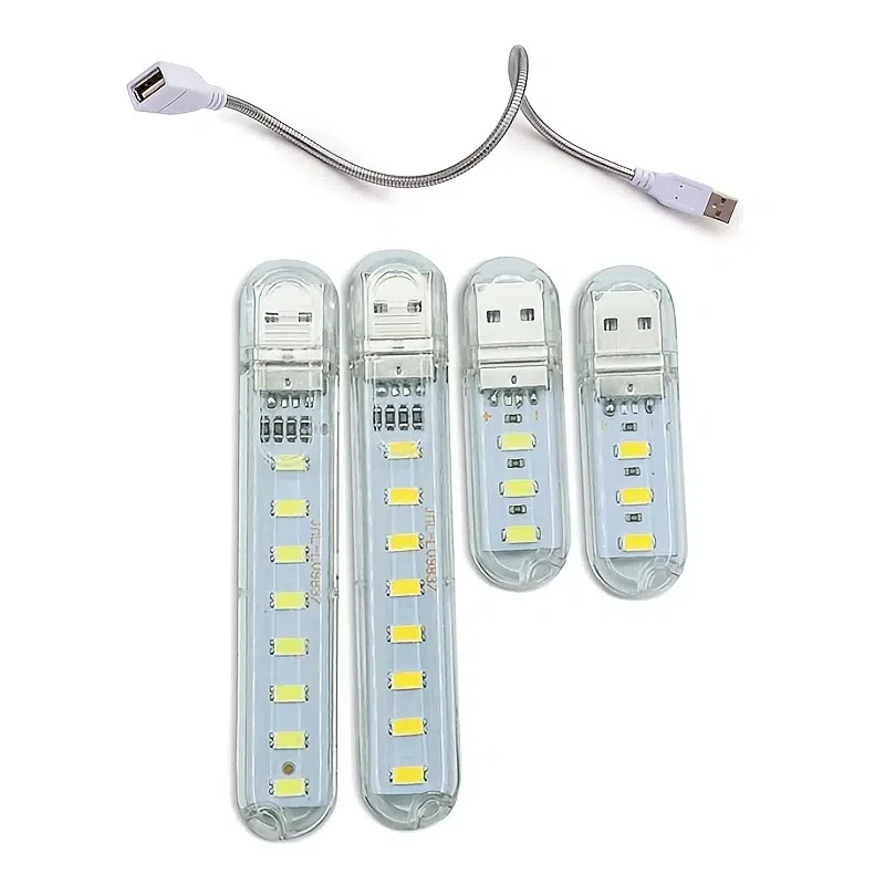 

HMTX Christmas Lights, Christmas Decoration (1 Pack) Mini Portable Led Lamp For Reading, Table Lamp With 3 Leds, 8 Leds And 24 L