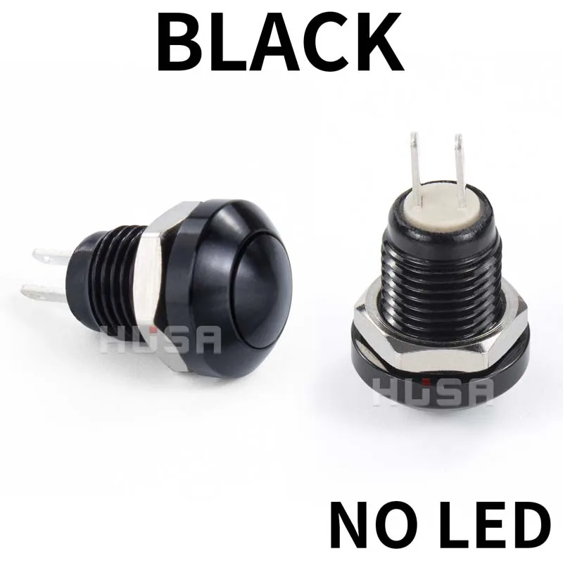 1 шт. 8 мм водонепроницаемый мгновенный металлический дверной звонок Кнопка Переключатель авто двигатель Автозапуск стартер 1NO без светодиода