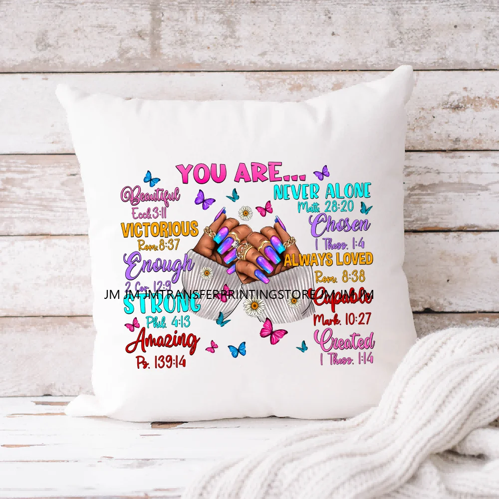 Праздничные нашивки для ногтей черных женщин DTF благодарная любовь осень дерзкий