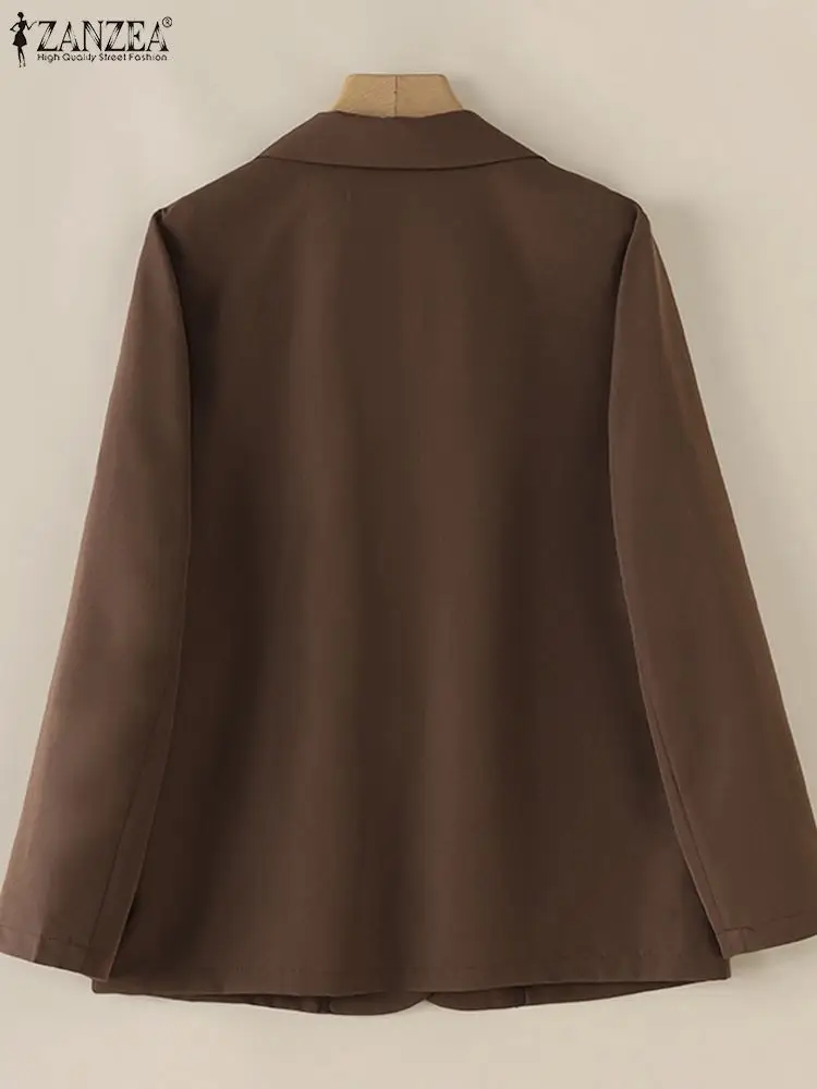 Женский Осенний блейзер с длинным рукавом и отложным воротником