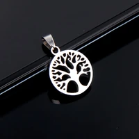 xhn 10pcs stainless steel life tree pendant for making necklace for women man charm diy jewelry accessories wholesale dz 3035