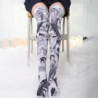 3d digitally printed socks cartoon pictures knee socks velvet high socks leg socks cosplay lolita dress up lolita stockings