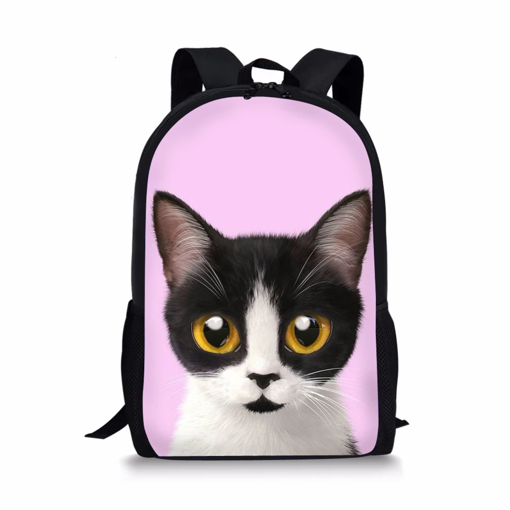 Cute Cat Printing Backpack for Kid Shoulders Bag Fashion School Bag for Teenage Girl Children Travel Plecaki Szkolne