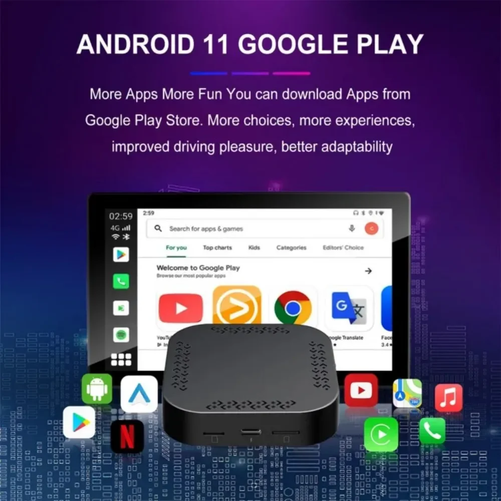 Универсальный проводной Carplay для беспроводного Android 11 система AI Box умный адаптер
