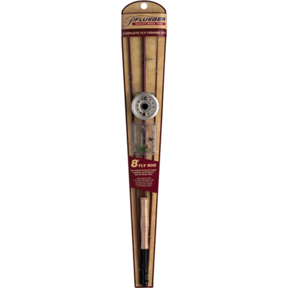 

8' Fly Kit Fishing Rod and Reel Combo, Size 44322 Reel
