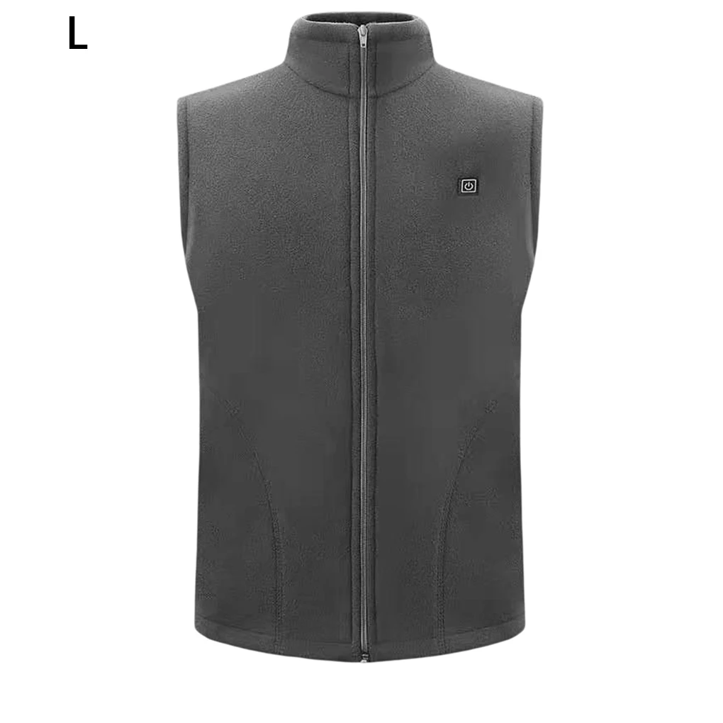 

Жилет с электроподогревом для мужчин и женщин, быстрая зимняя куртка на молнии, для пешего туризма, теплое пальто, серый XL, 3 режима