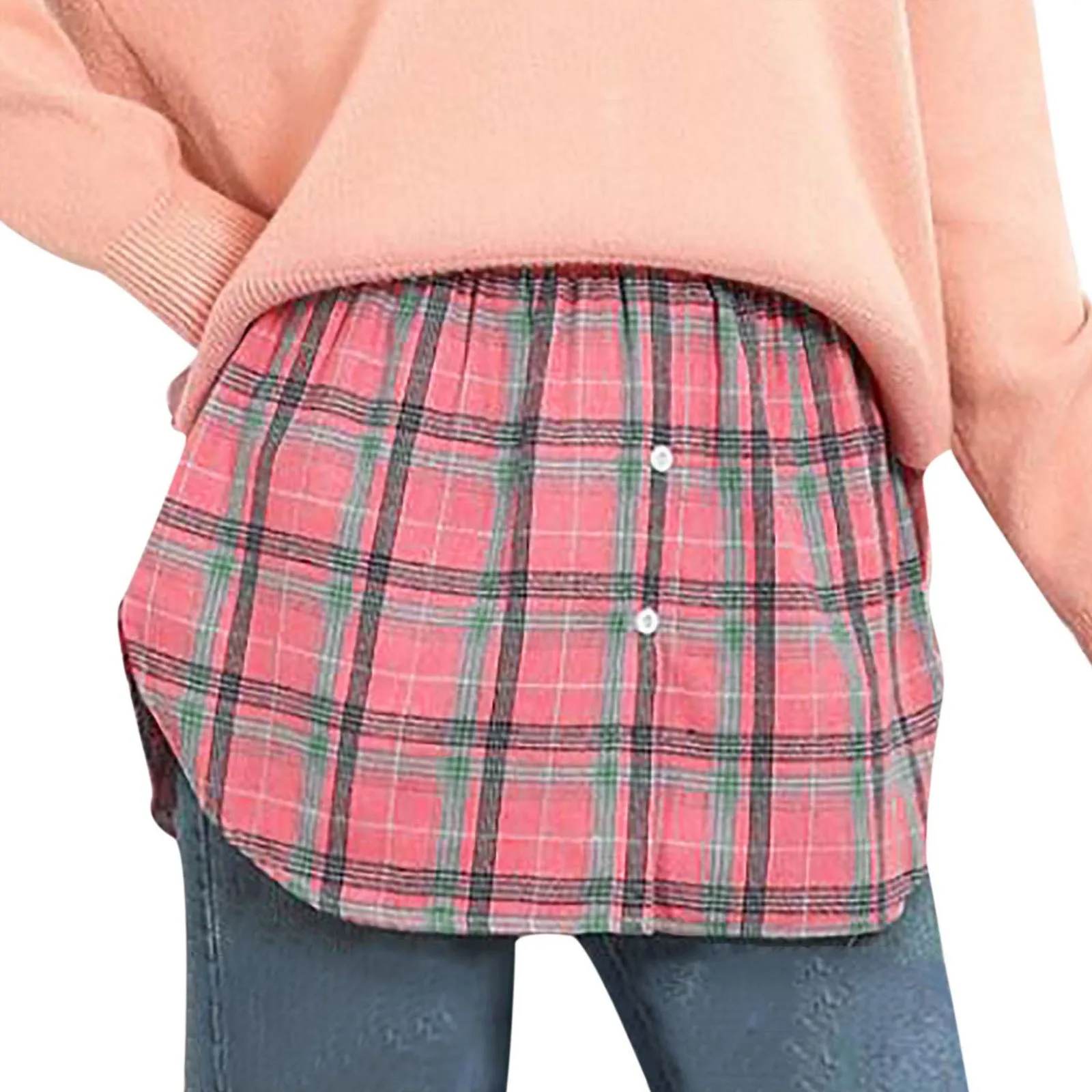 

Women's Fashion Printed Shirt Extenders Trim Extender Elastic Waist Skirt