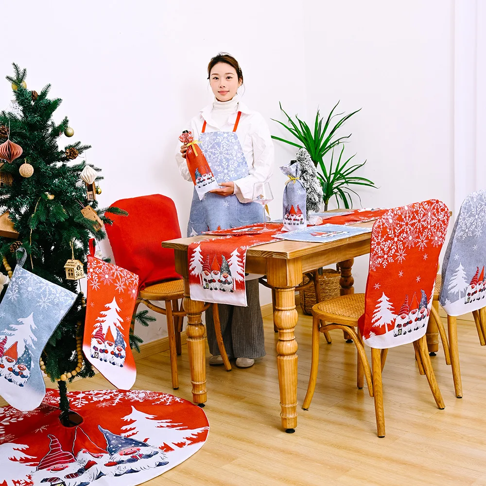 

2023 скатерть со съемным покрытием, красная, новогодняя, для дома