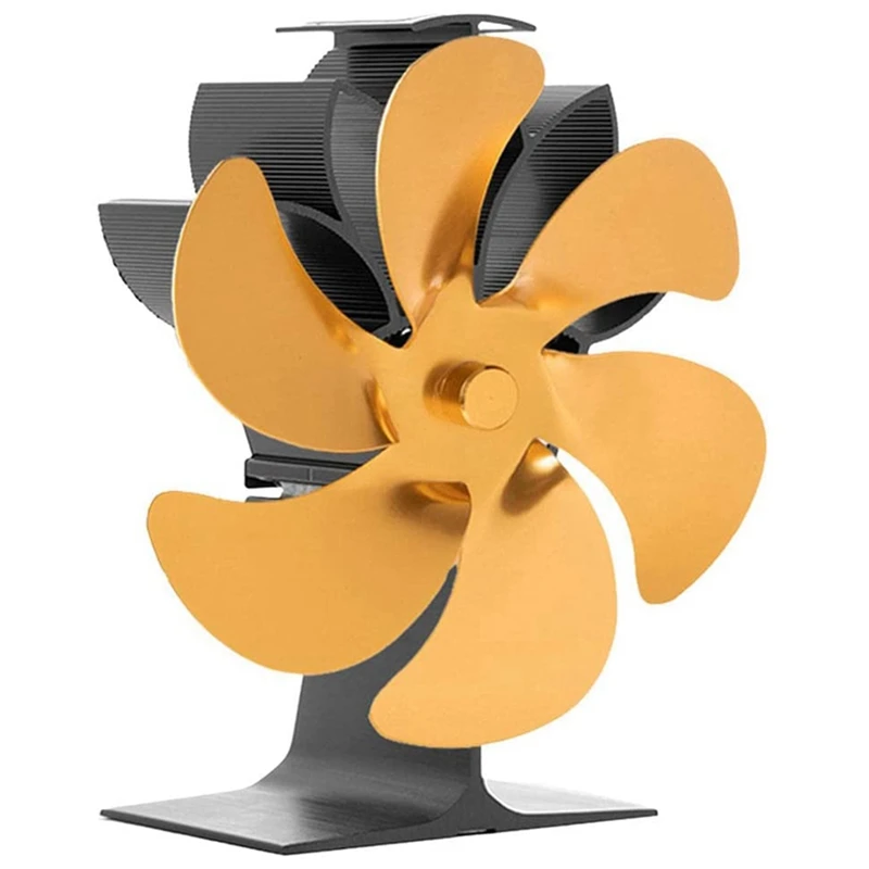 

Environmentally Friendly Fireplace Fan 6 Blades Home Indoor Non-Electric Stove Fan Wood-Burning Stove Fans