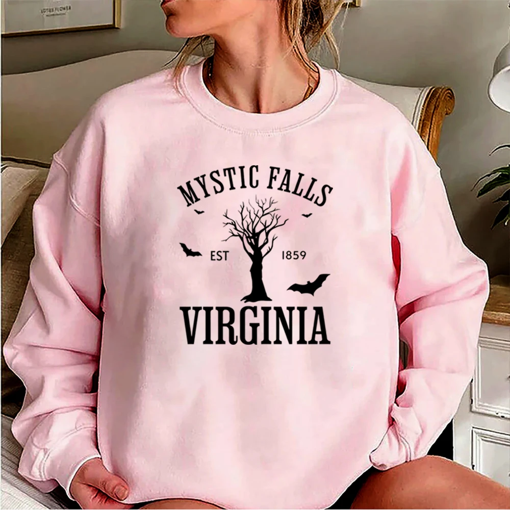 Свитшот Mystic Falls Virginia худи с дневниками вампира в стиле ретро для ТВ-шоу свитер ТВД