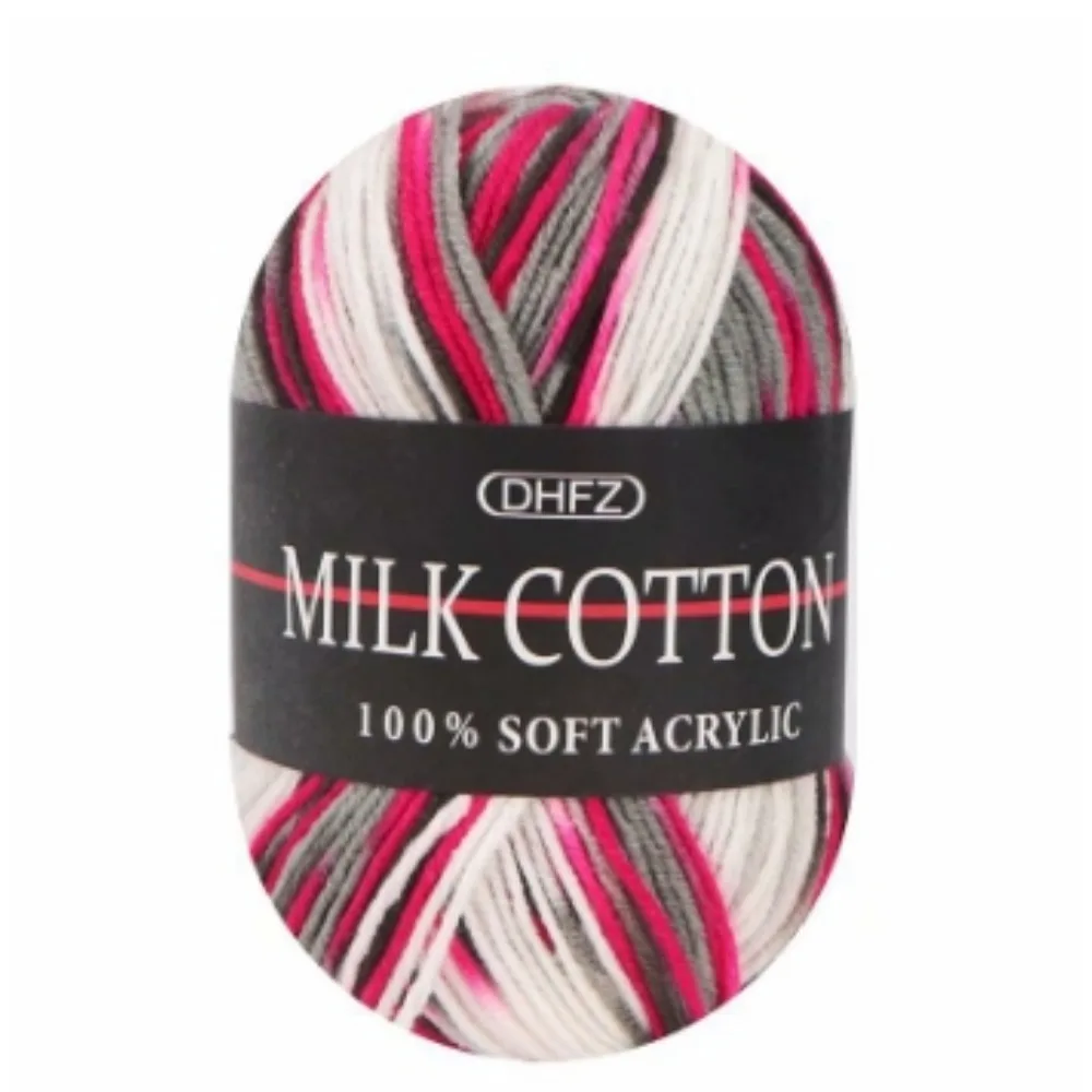 Various Colors of Smooth and Soft Milk Cotton Yarn DIY Hand Woven Baby Wool Craft Shawl Scarf Crochet Accessories