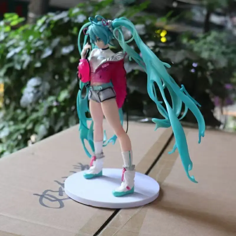 

Новинка 23 см Аниме Хацунэ Мику Кайто Мишань танцевальный двойной конский хвост кавайная фигурка из ПВХ кукла модель детская семейная кукла подарки