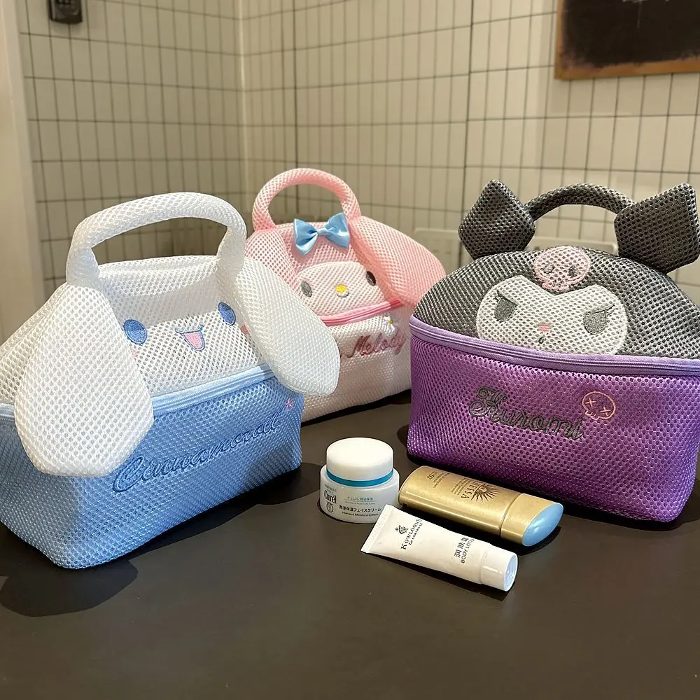 

Sanrios Kuromi Kawaii плюшевая портативная косметичка My Melody Cinnamoroll японская мультяшная сумка полакко Портативная сумка для ванной