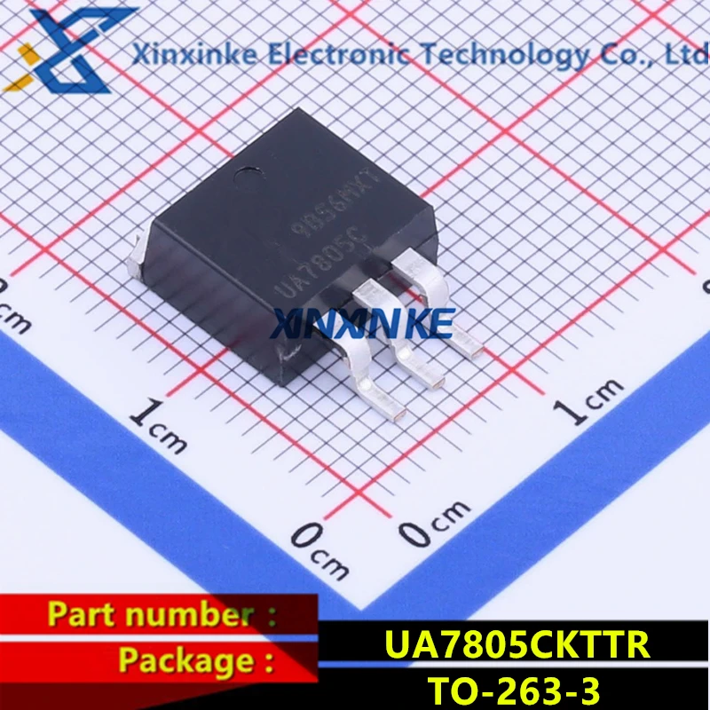 Линейные регуляторы напряжения UA7805CKTTR UA7805C TO-263-3, 5 в А, фиксированный Pos Vltg Reg, управление питанием, ICs, новый оригинальный