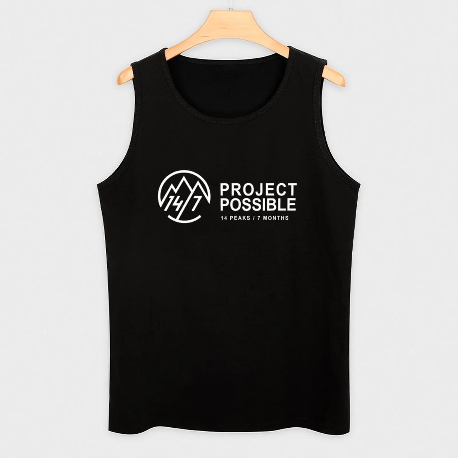 Project Possible-14 Peaks Nothing is Impossible Майка без рукавов для фитнеса мужчин аниме тренажерный